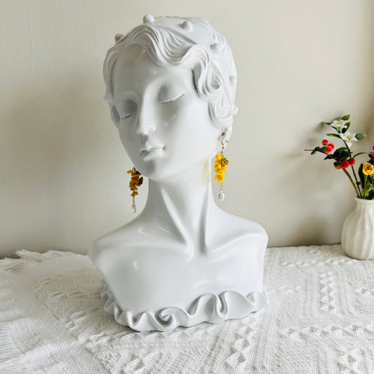 Micro Crochet Flower Earrings | Handmade Dangle Earrings | Unique Gift for Her