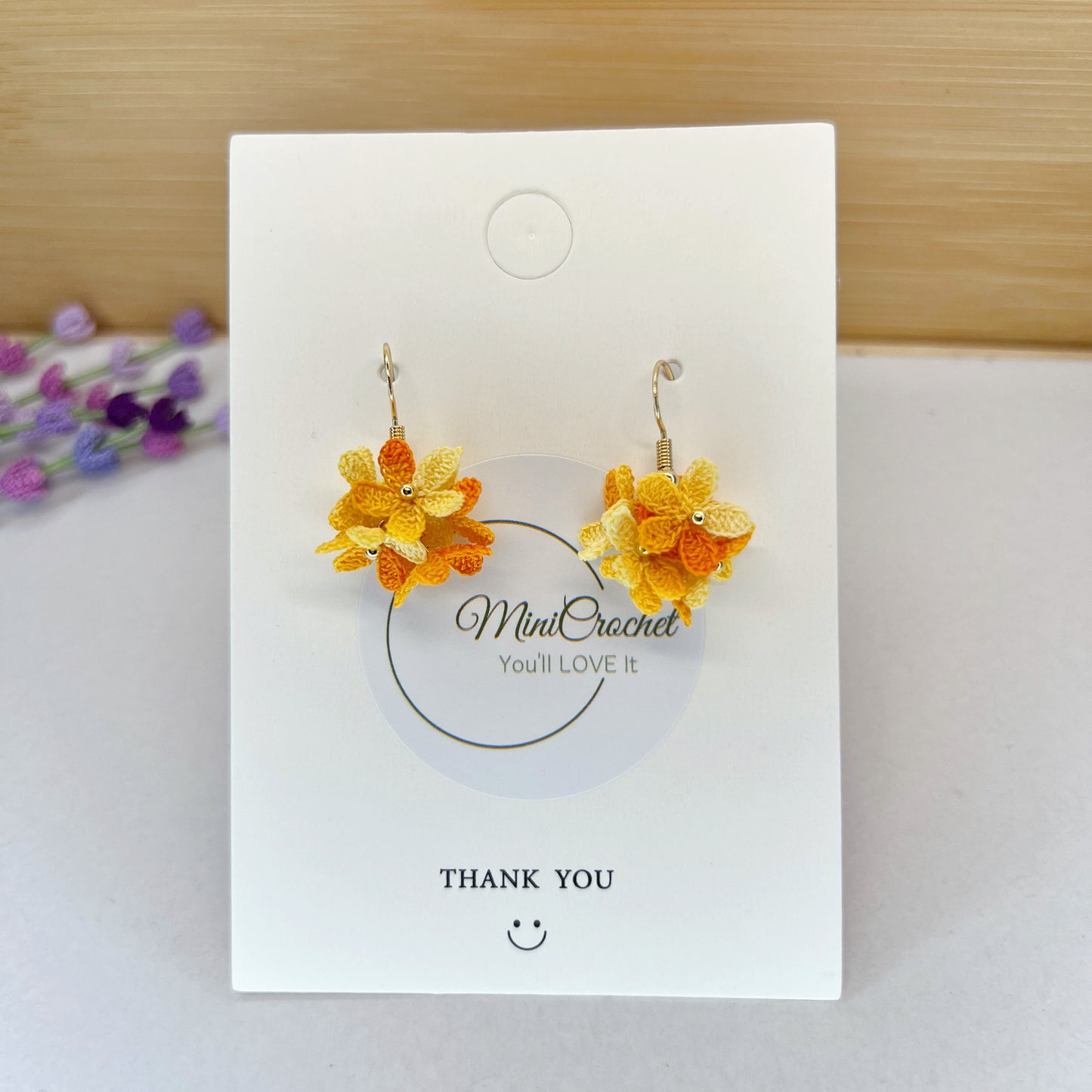 Micro Crochet Earrings | Crochet Flower Dangles | Handmade Earrings | Unique Gifts for Her