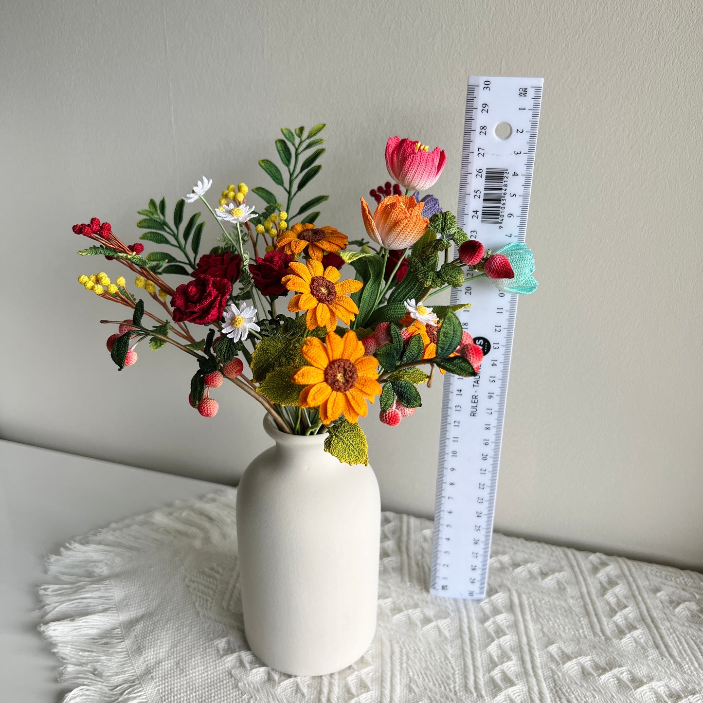 Micro Crochet Flower Bouquet | Crochet Flowers | Handmade Home Decor | Unique Gifts for Her
