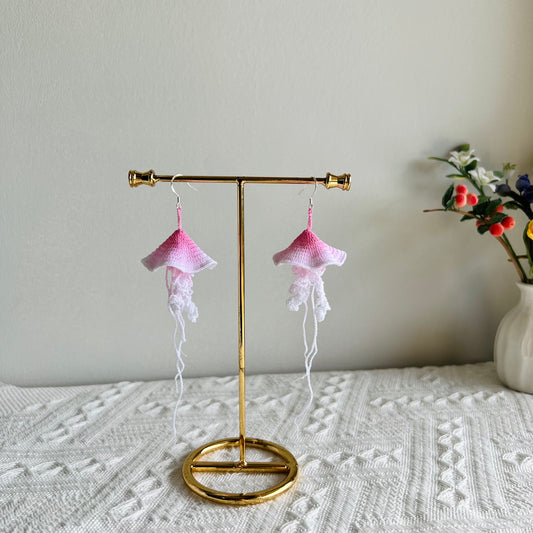 Micro Crochet Earrings | Jellyfish Earrings | Handmade Drop Earrings | Unique Gift for Her
