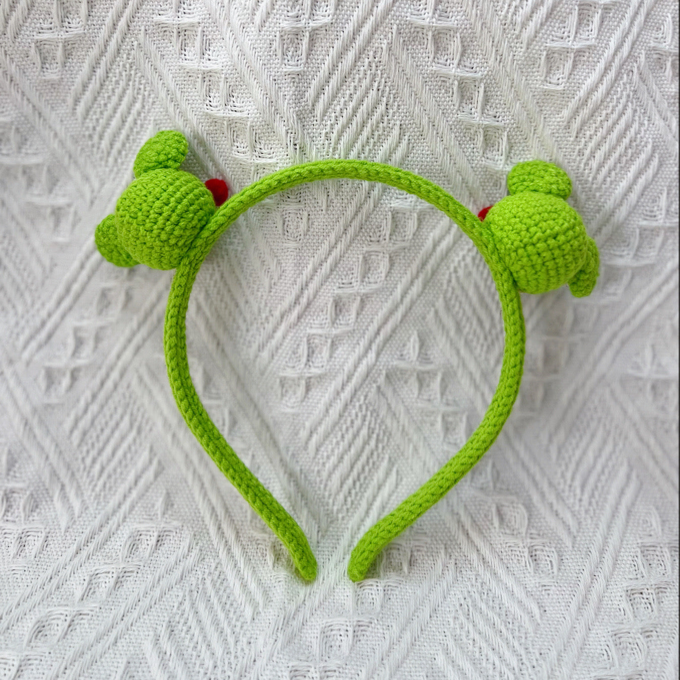 Crochet Frog Headband Back