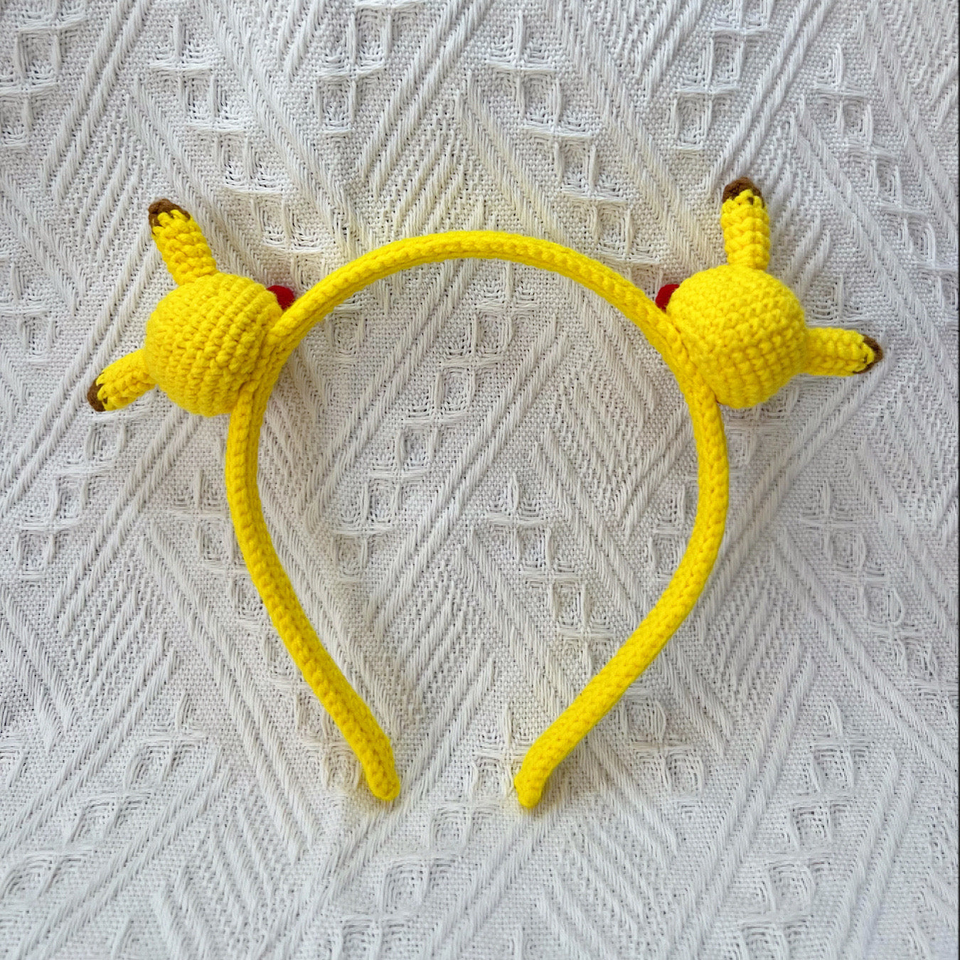 Crochet Pikachu Headband Back