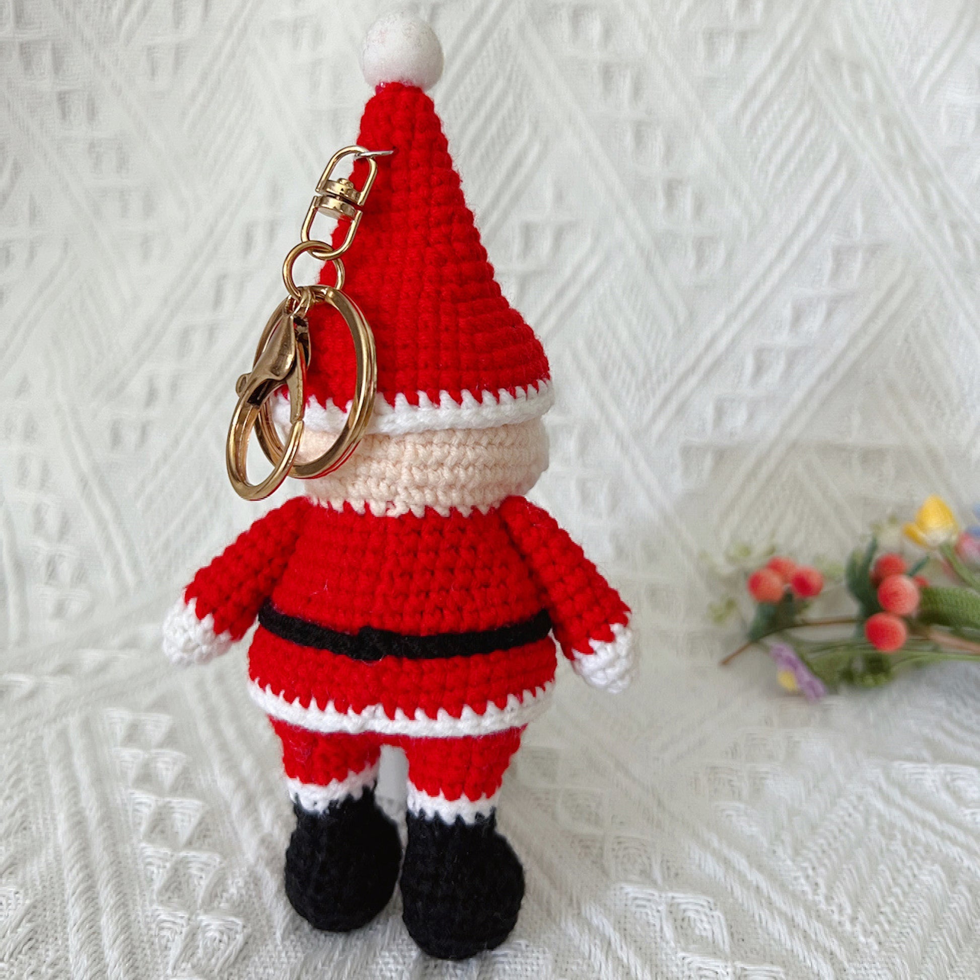 Crochet Santa Toy Back