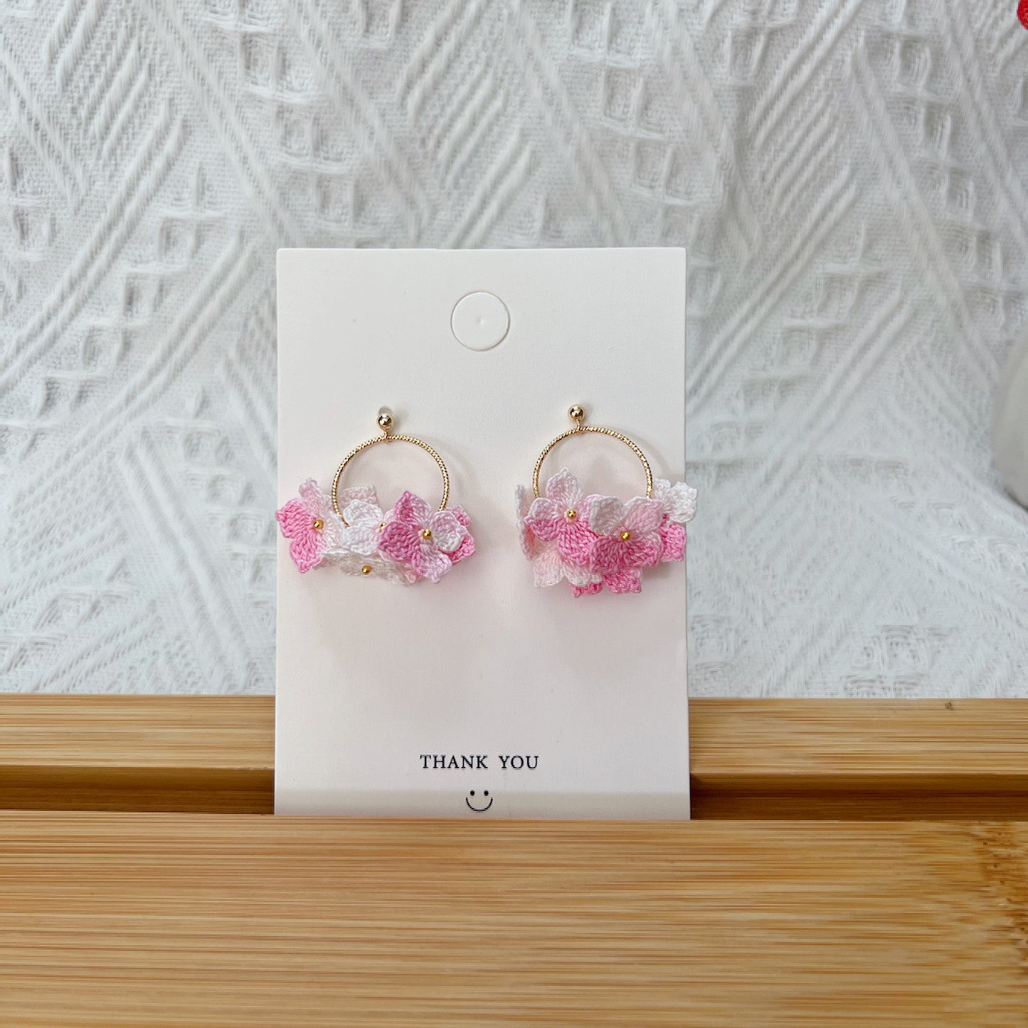 Mini Crochet Hydrangea Earrings | Hydrangea Dangles | Handmade Flower Earrings | Floral Earrings