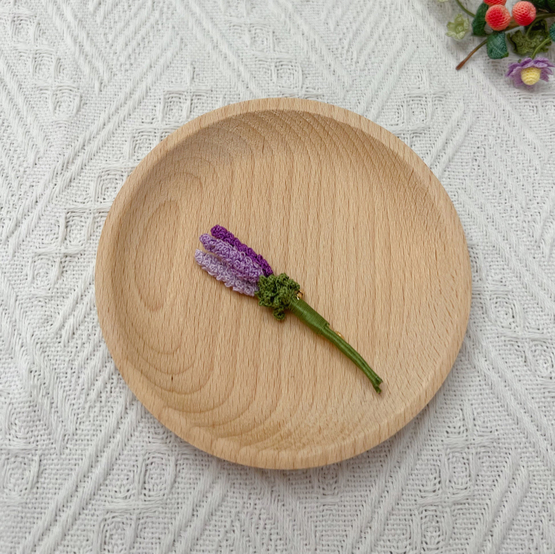 Micro Crochet Lavender Pin