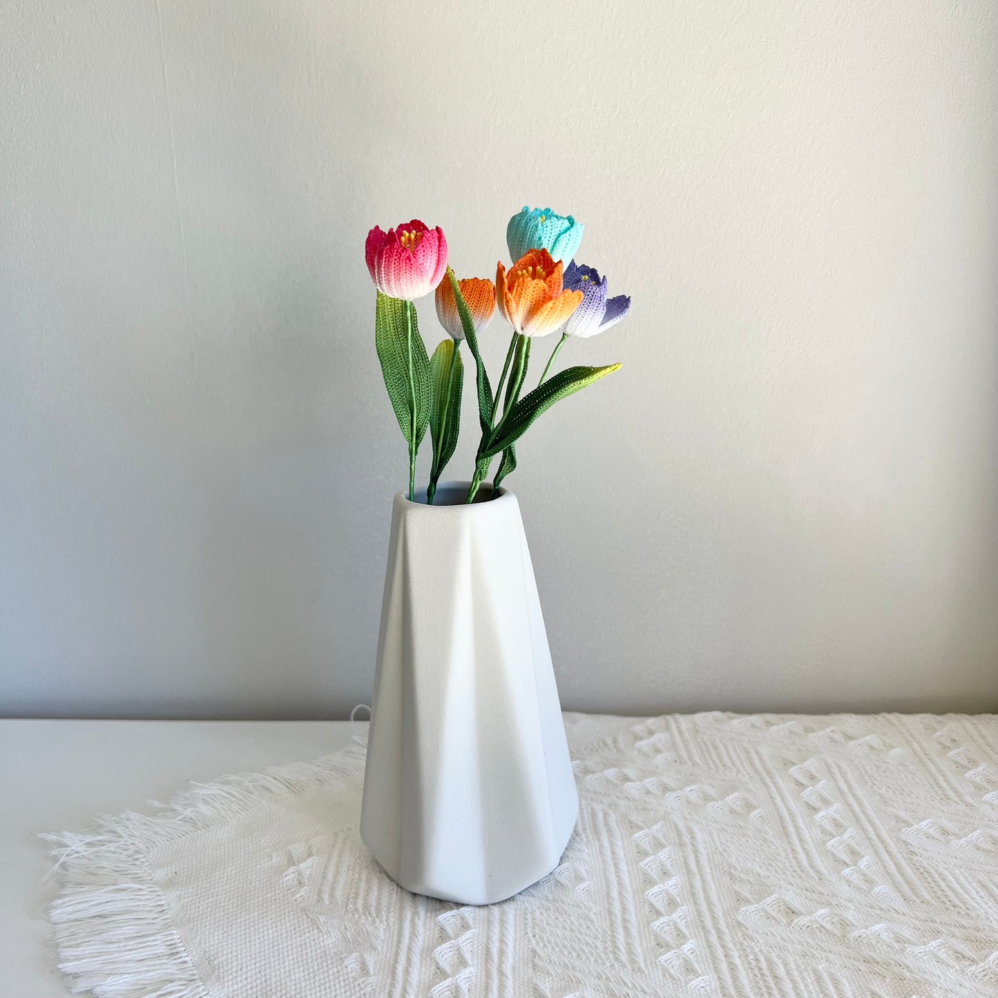 Micro Crochet Tulips | Tulip Flowers | Handmade Home Decor | Unique Gifts for Her